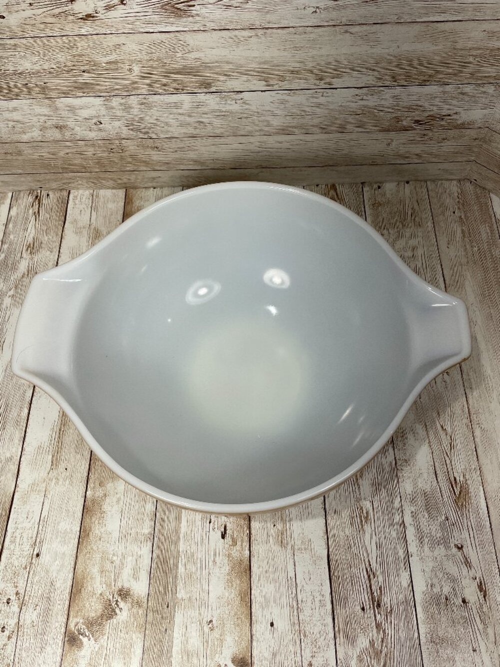 Vtg Pyrex 444 Early American Cinderella 4 Qt Mixing Bowl Rooster Brown Gold EUC - Picture 3 of 7